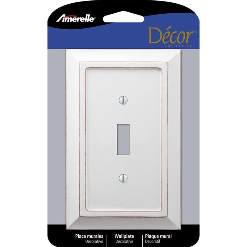 Amerelle 4040TDW Savannah White 1 gang Wood Toggle Wall Plate 1 pk
