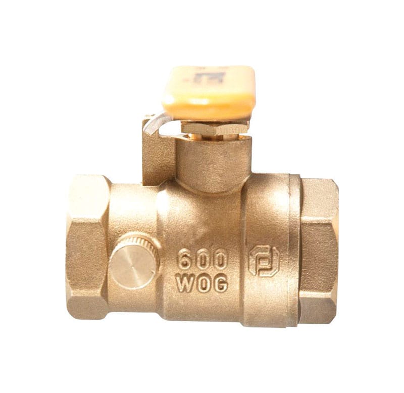 Watts 0123625 1/2 in. Brass Sweat Ball Valve with Drain Full Port Lever