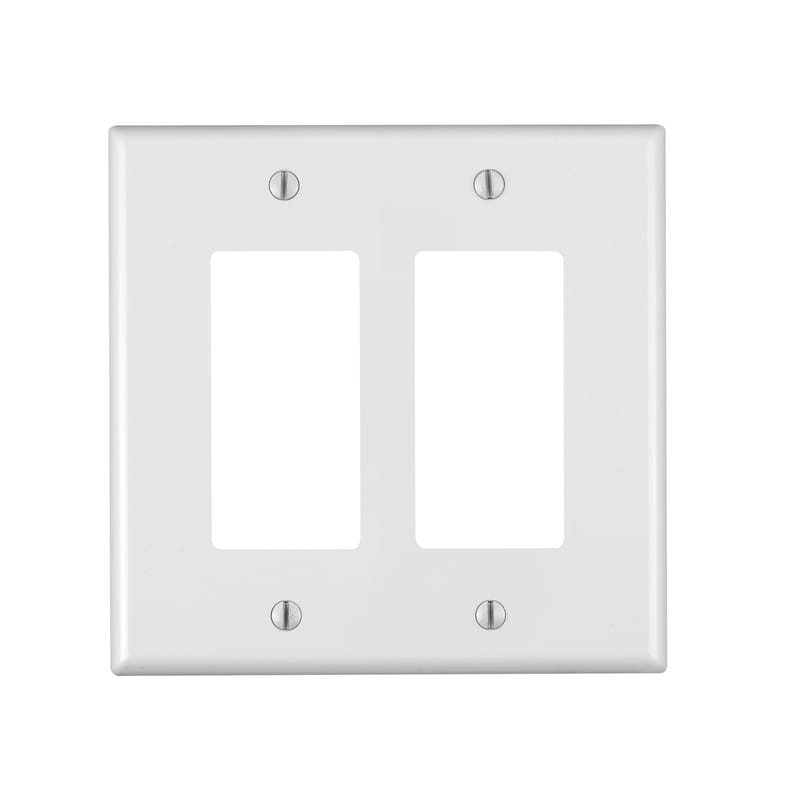 Leviton 88602-000 White 2 gang Plastic Decorator Oversized Wall Plate 1 pk