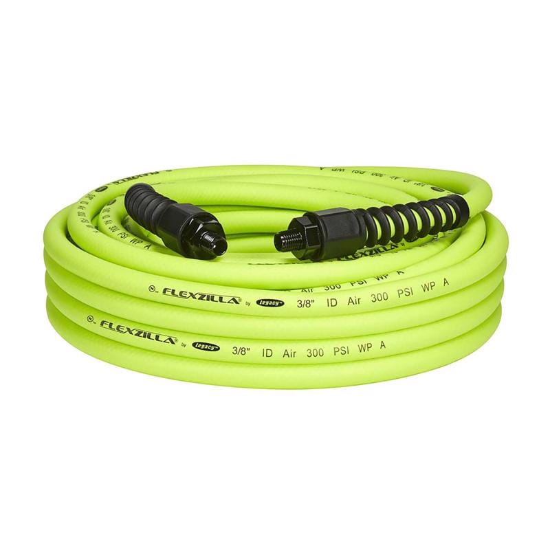 Legacy HFZP3850YW2 Flexzilla Pro 50 ft. L X 3/8 in. D Hybrid Polymer Air Hose 300 psi Zilla Green