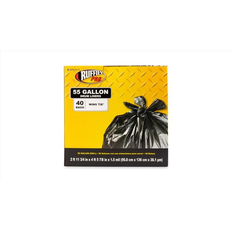 Ruffies 1836200 55 gal Drum Liners Wing Ties 40 pk