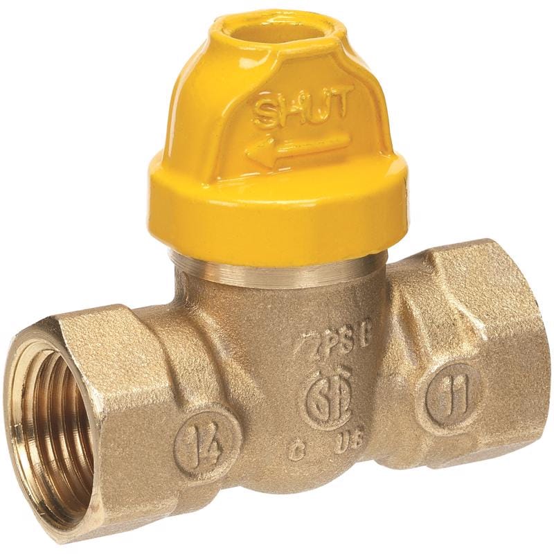 Homewerks VGV1SOB4 3/4 in. Brass FIP Ball Valve Safety Lock For Gas