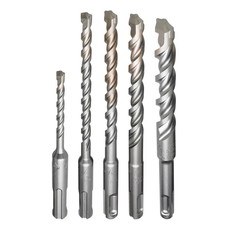 Milwaukee 48-20-7490 M/2 Assorted Carbide Tipped Hammer Bit Set SDS-Plus Shank 5 pc