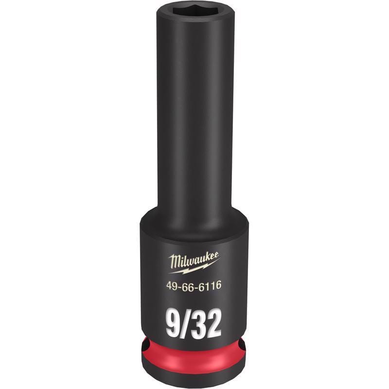 Milwaukee 49-66-6116 Shockwave 9/32 in. X 3/8 in. drive SAE 6 Point Deep Impact Socket 1 pc