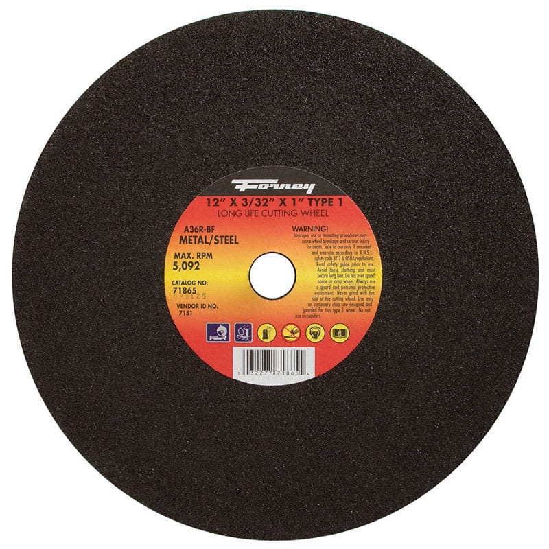 Forney 71865 12X3/32X1"Chopsaw Bld 72370