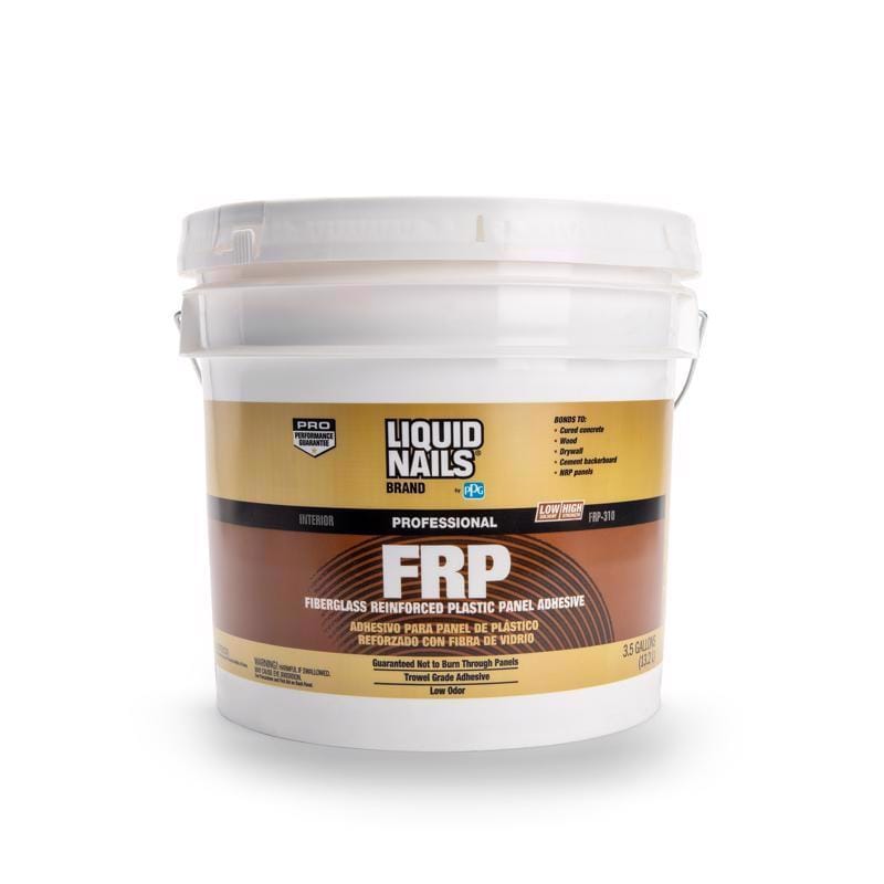 Liquid Nails FRP-310 3.5G FRP Fiberglass Reinforced Plastic Panel High Strength Acrylic Latex Off White Adhesive