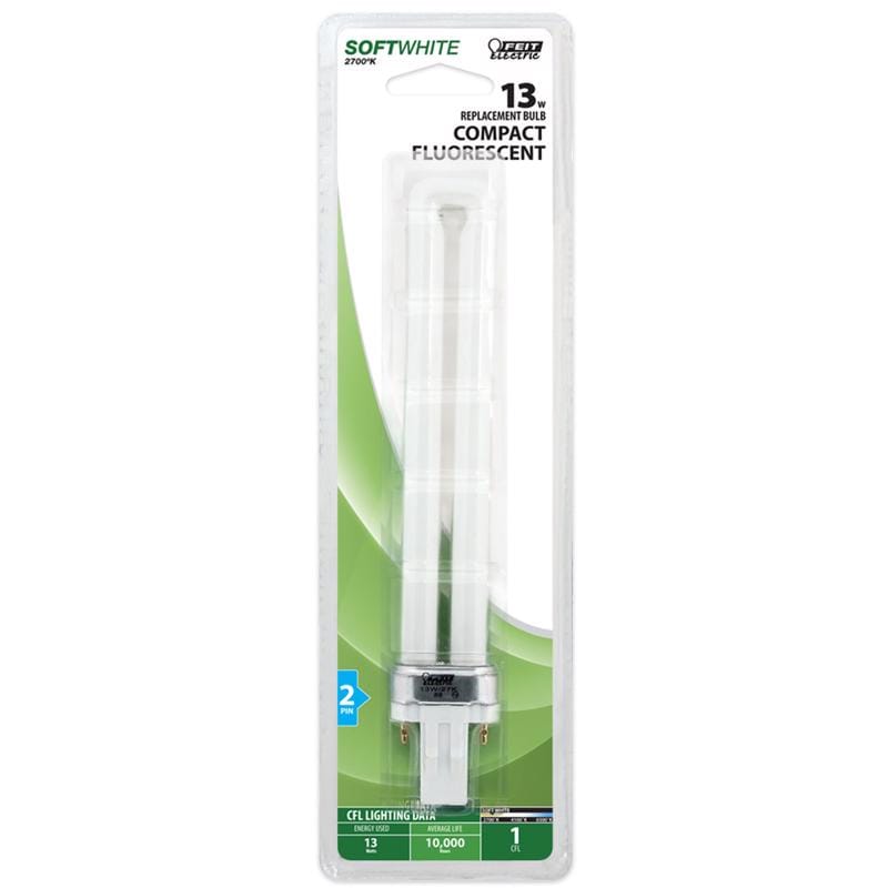 Feit BPPL13 Legacy Bulbs 13 W PL 1.3 in. D X 7 in. L CFL Bulb Soft White Specialty 2700 K 1 pk