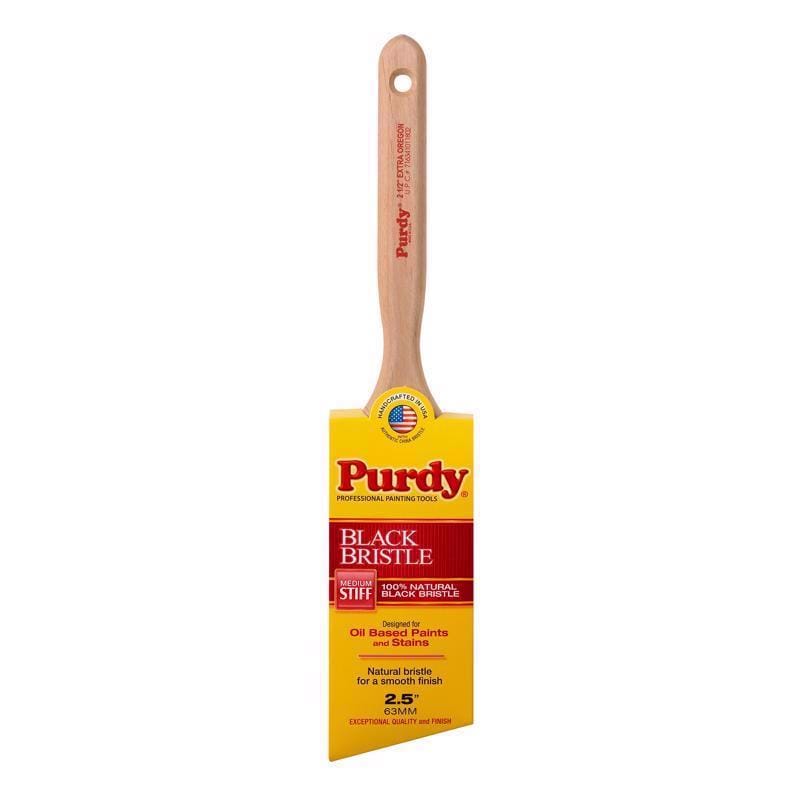 Purdy 145116025 Black Bristle Extra Oregon 2-1/2 in. Medium Stiff Angle Trim Paint Brush