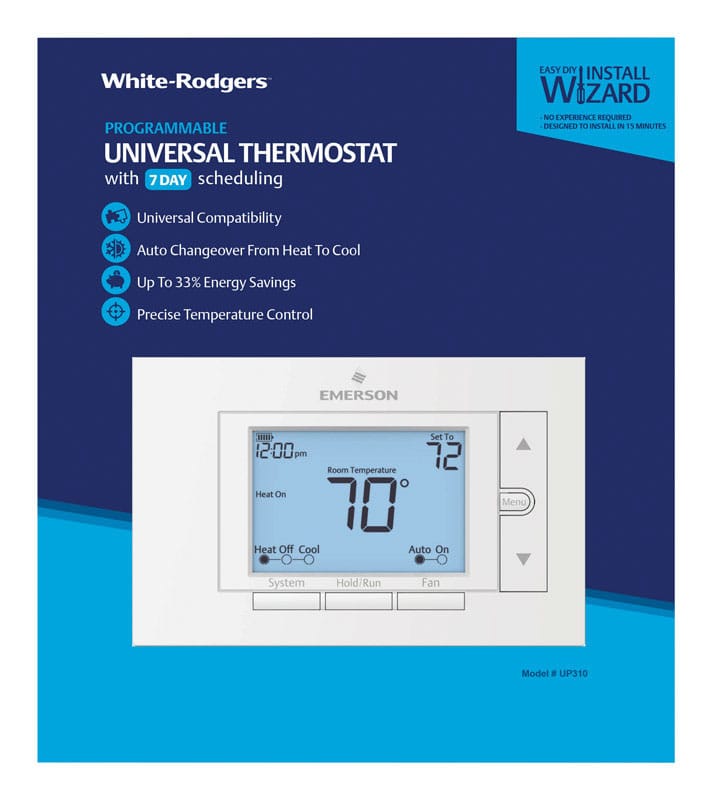 Copeland UP310 Heating and Cooling Push Buttons Programmable Thermostat
