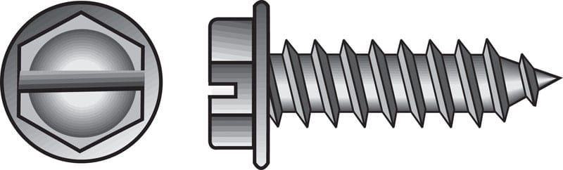 Hillman 70301 No. 10 Ga. X 1-1/4 in. L Slotted Hex Head Sheet Metal Screws 100 pk