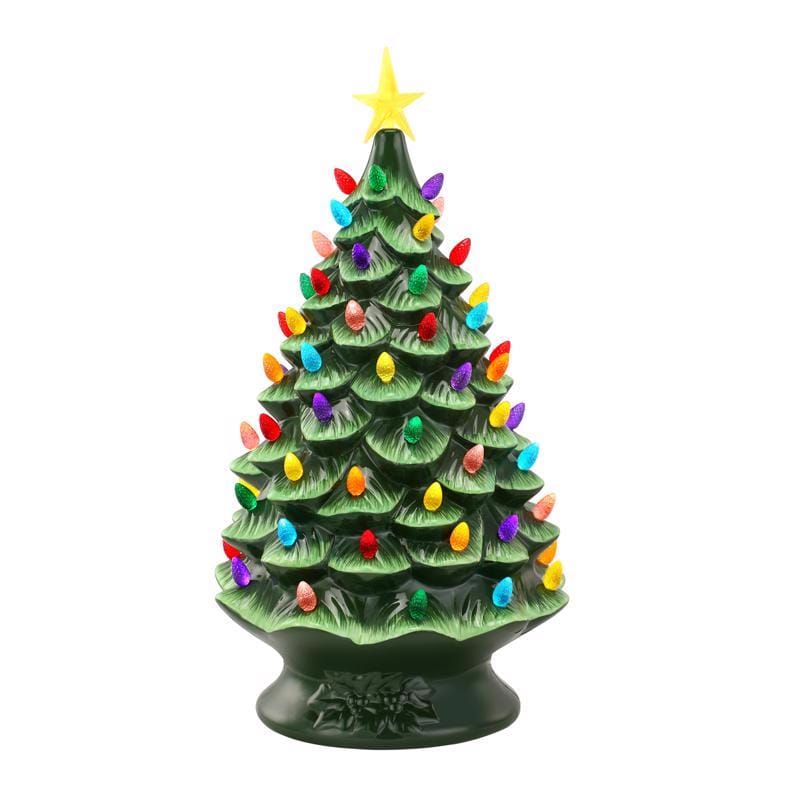 MR. Christmas 18657AC LED Green Nostalgic Ceramic Christmas Tree 24 in.