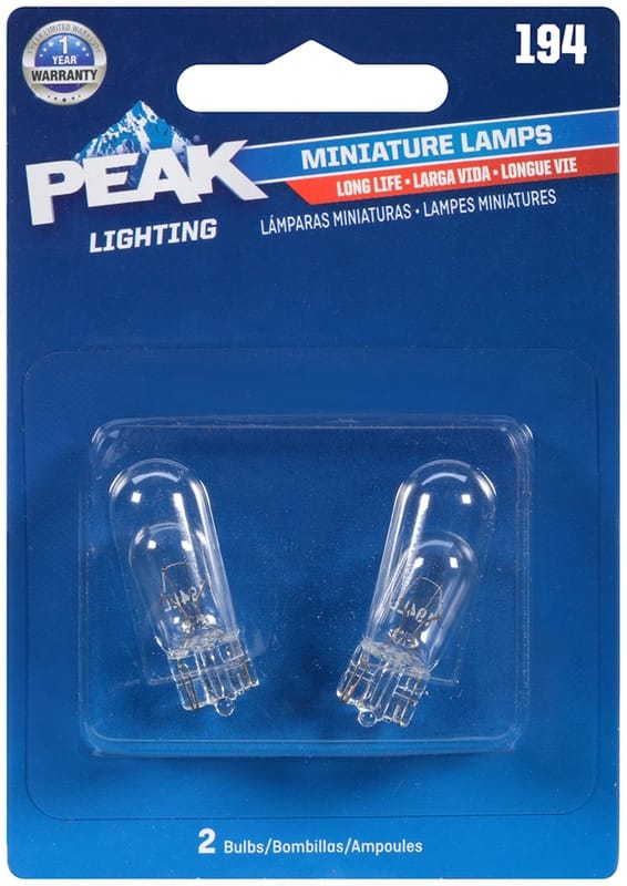 Peak 194LL-BPP Incandescent Indicator Miniature Automotive Bulb 194