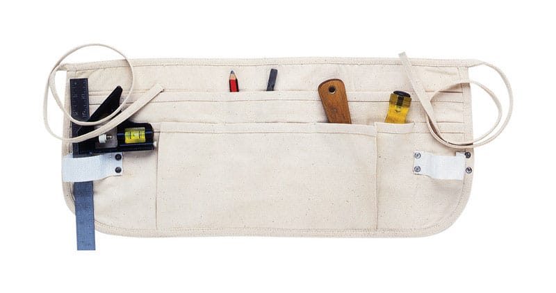 CLC C14 Heavy Duty 12 pocket Canvas Waist Apron White 1 pk
