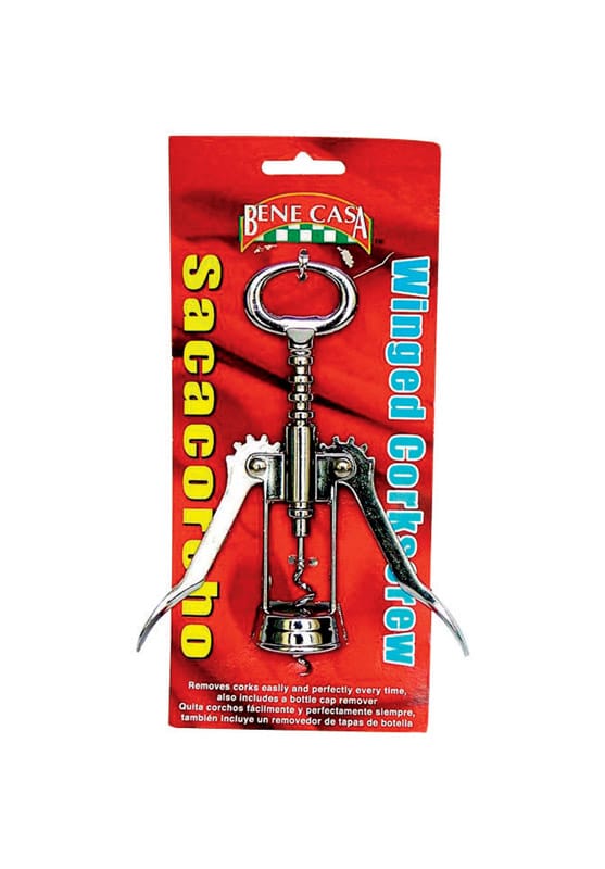 Bene Casa BC-58056 Silver Chrome Wing Corkscrew