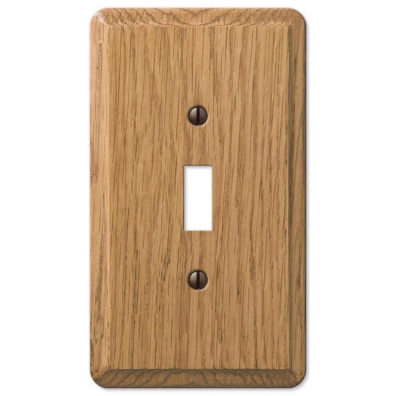 Amerelle 901TL Contemporary Brown 1 gang Wood Toggle Wall Plate 1 pk