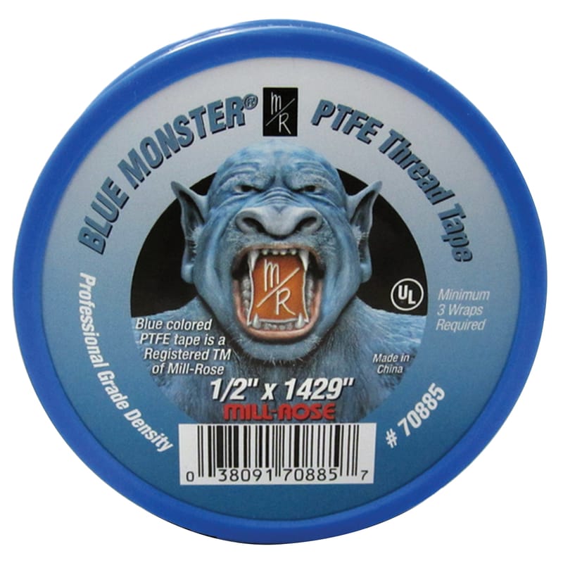 Mill Rose 70885 Blue Monster Blue 1/2 in. W X 1429 in. L Thread Seal Tape