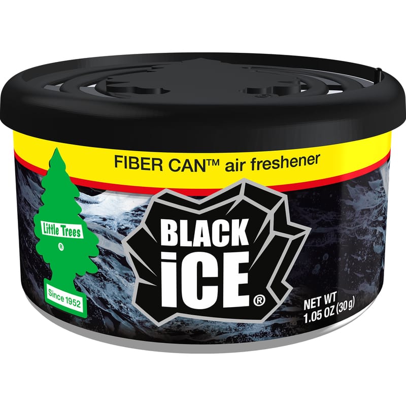 Little Trees UFC-17855-24 Fiber Can Black Ice Scent Air Freshener 1.05 oz Solid
