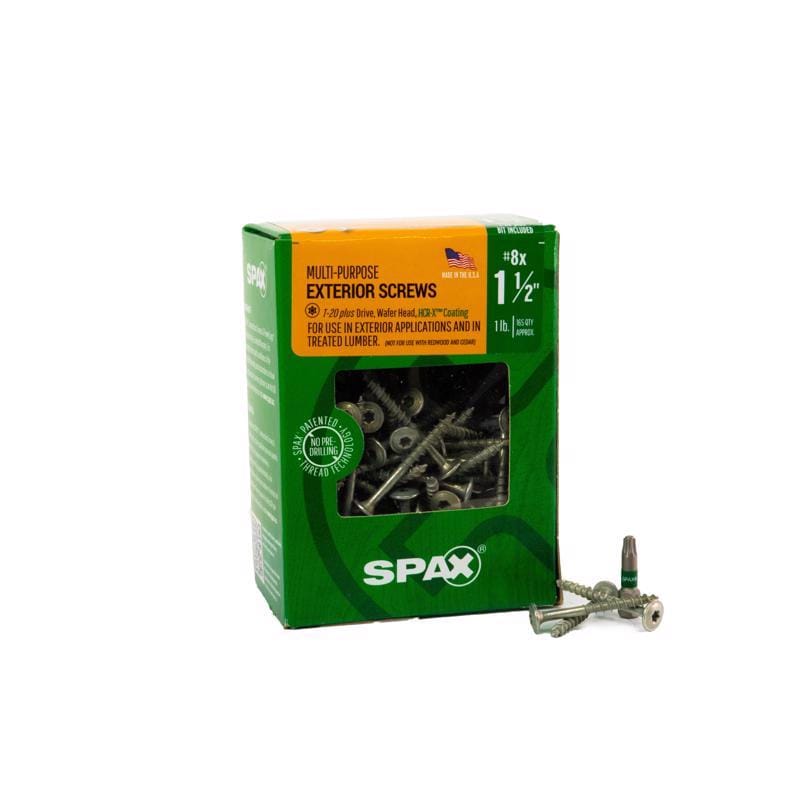 Spax 4281670400404 Multi-Material No. 8 in. X 1-1/2 in. L T-20+ Wafer Head Serrated Construction Screws