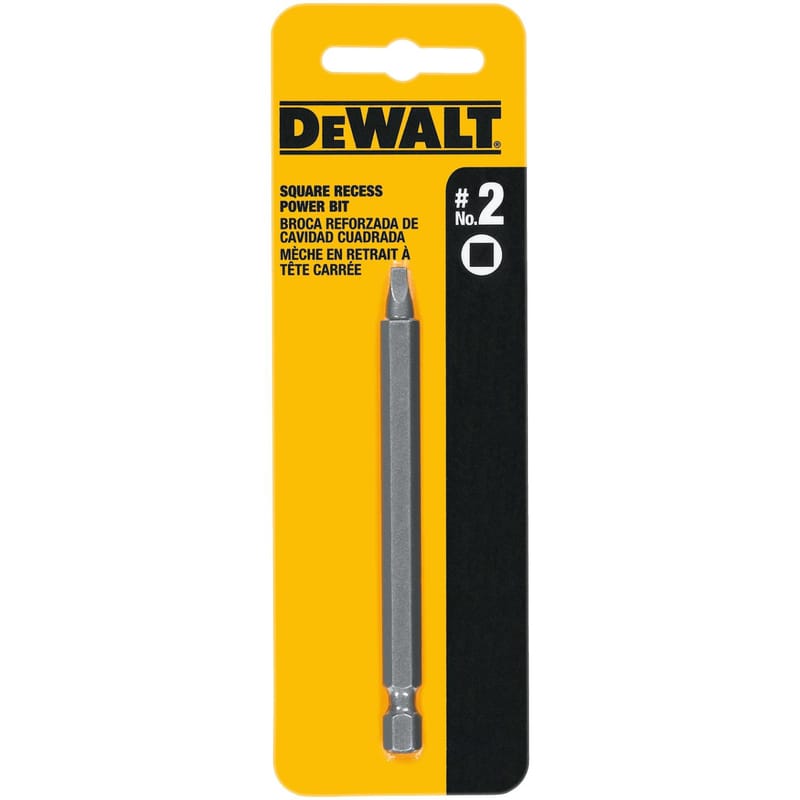 Dewalt DW2262 Square Recess #2 X 6 in. L Screwdriver Bit Heat-Treated Steel 1 pc