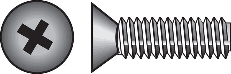 Hillman 825592 No. 1/4-20 Ga. X 1-1/4 in. L Phillips Flat Head Stainless Steel Machine Screws 1 pk