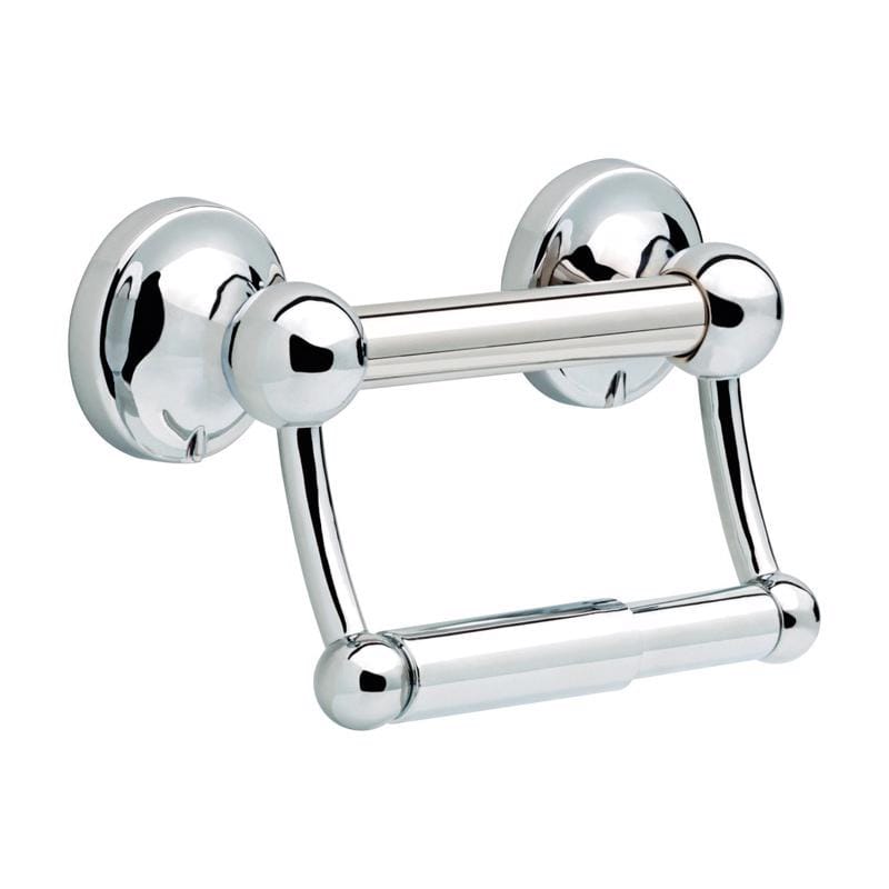 Delta DF704PC 5 in. L Polished Chrome Stainless Steel Toilet Paper Holder with Assist Bar