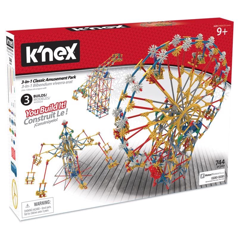 K'Nex KNX 17035 Amusement Park Building Set Toy 744 pc