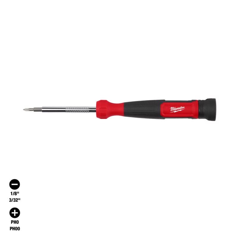 Milwaukee 48-22-2930 Hex Shank 4-in-1 Precision Multi-Bit Screwdriver 5.75 in. 4 pc