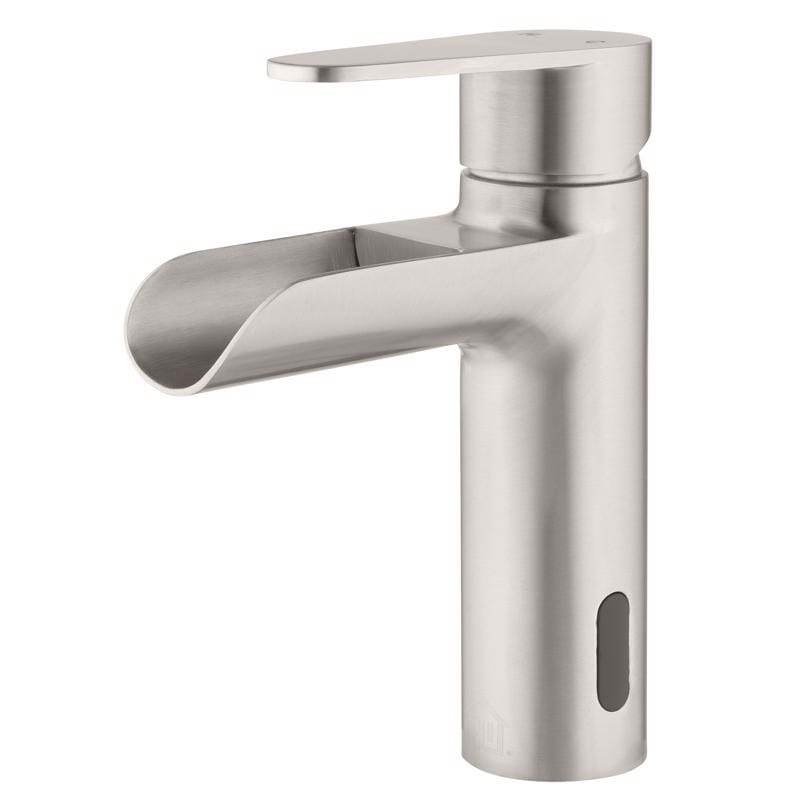 Homewerks 29-B413S-HW Waterfall Brushed Nickel Motion Sensing Modern Single-Handle Bathroom Sink Faucet 2 in.