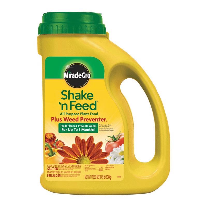 Miracle-Gro 4038361 Shake 'N Feed Granules Weed Preventer plus Plant Food 4.5 lb