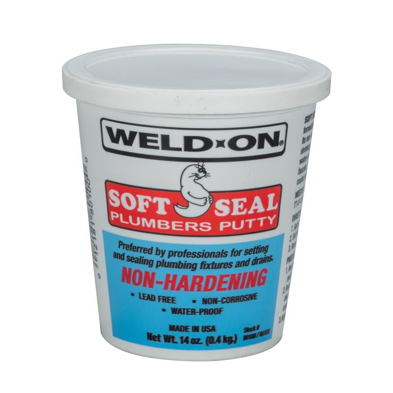 Weld-On 80100R Soft Seal Gray Plumbers Putty 14 oz