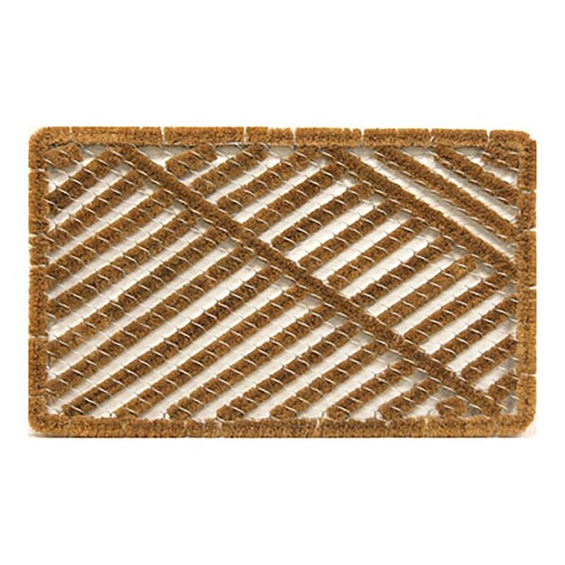 Sports Licensing Solutions 58788 18 in. W X 30 in. L Brown Wire Brush Coir Utility Mat