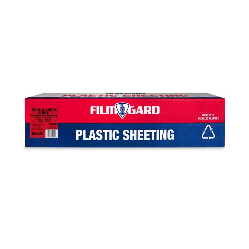 Film-Gard 626061 Plastic Sheeting 6 mil X 20 ft. W X 100 ft. L Polyethylene Black 1 pk