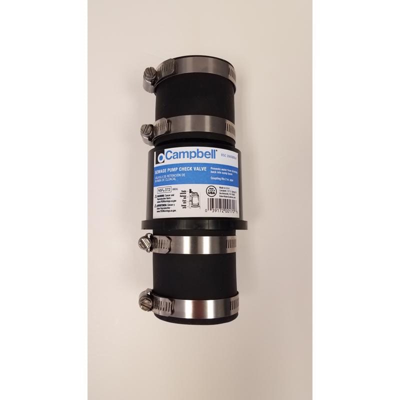 Campbell BSC 200SBBLK 2 in. D X 2 in. D ABS Swing Check Valve