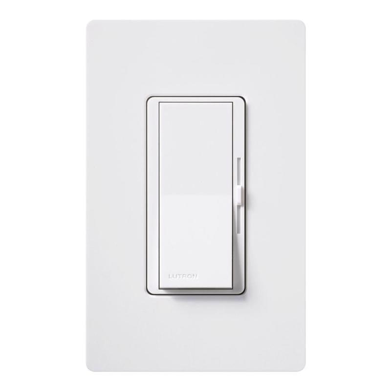 Lutron DVSTV-453PH-WH Diva White 450 W 3-Way Smart-Enabled Dimmer Switch 1 pk