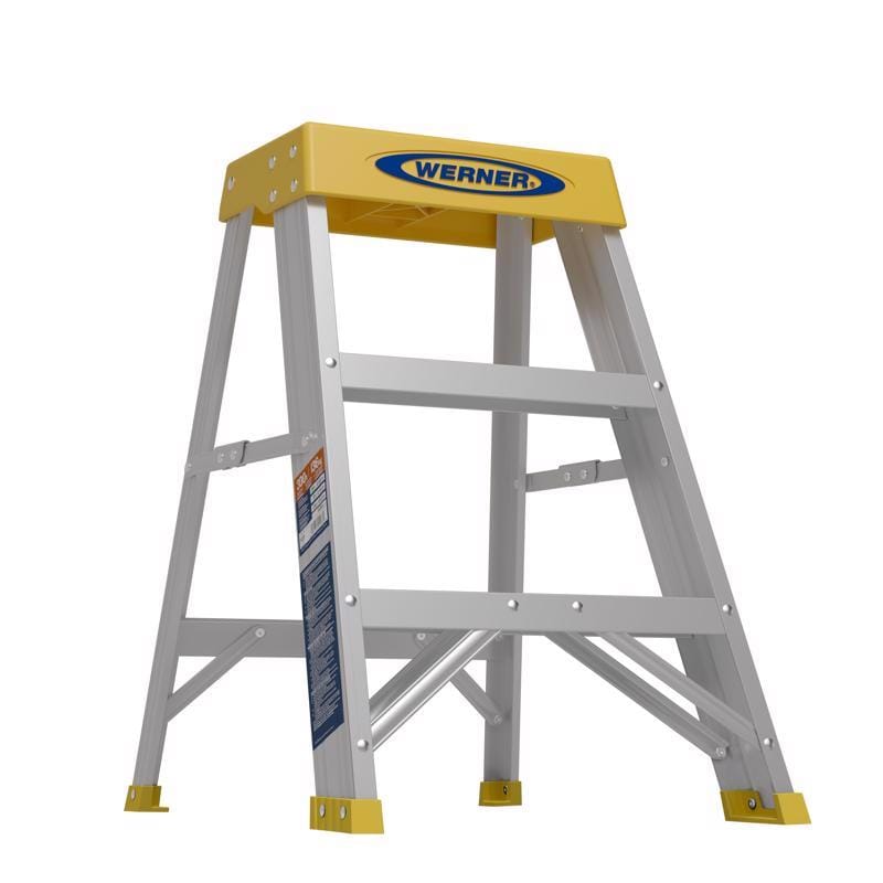 Werner 150B 2 ft. H Aluminum Step Ladder Type IA 300 lb. cap.