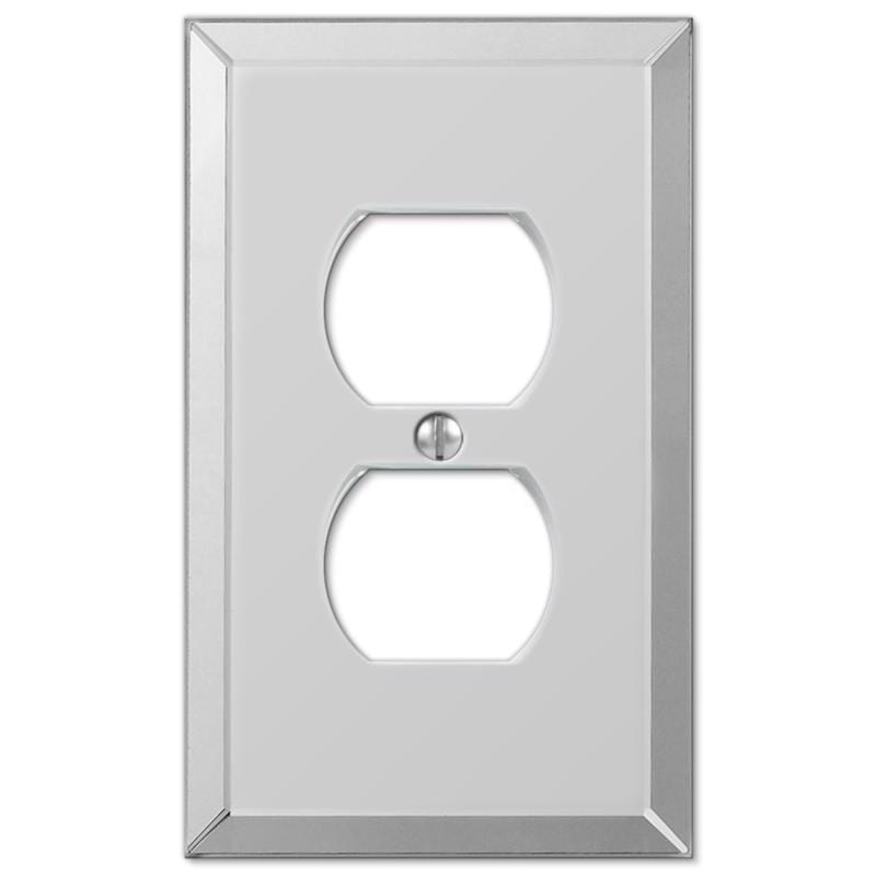 Amerelle 66D Clear 1 gang Acrylic Duplex Wall Plate 1 pk