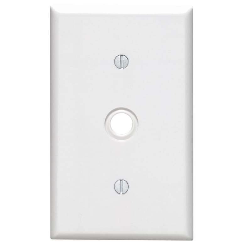 Leviton 001-88018-000 White 1 gang Plastic Cable/Telco Wall Plate 1 pk
