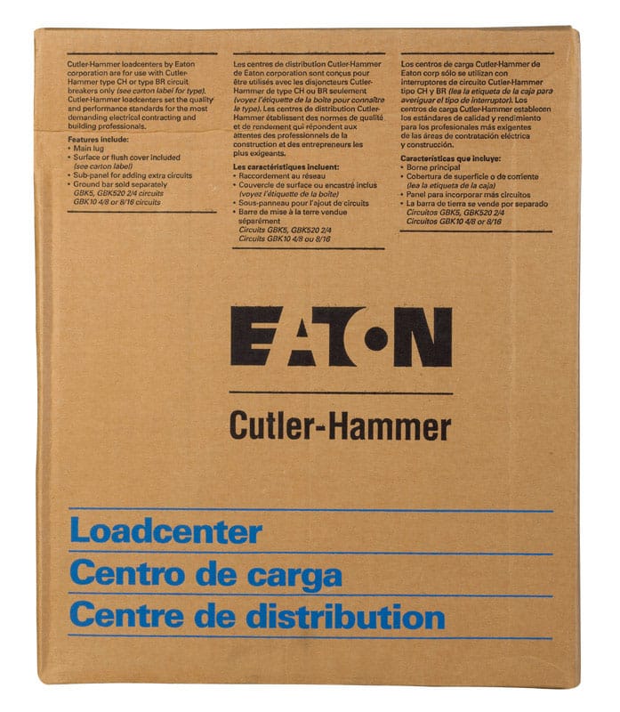 Eaton CH4L125RP 125 amps 120/240 V 4 space 4 circuits Surface Mount Main Lug Load Center