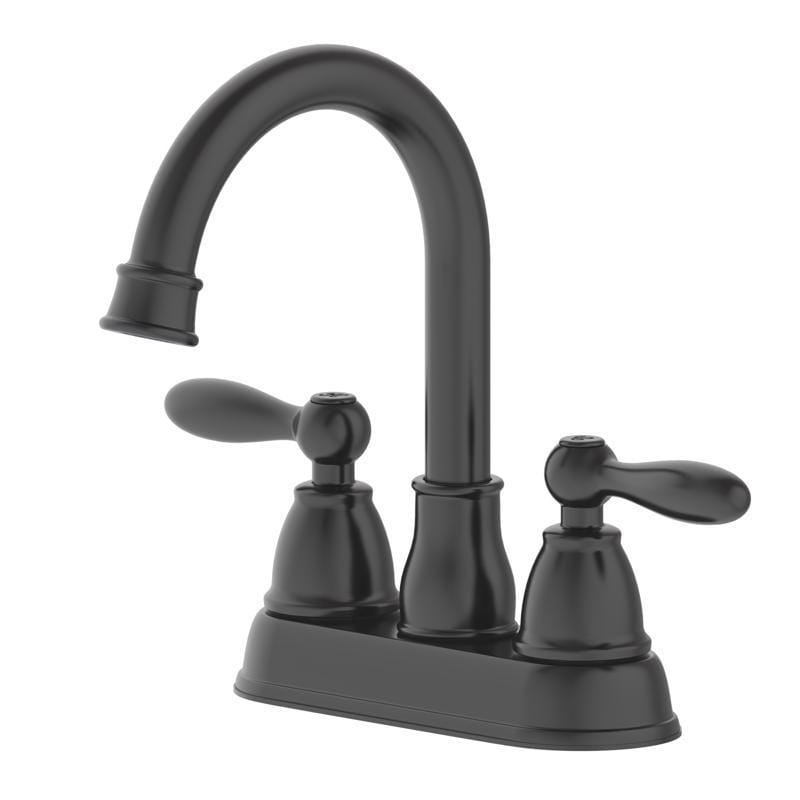 Oakbrook Collection 67513W-637001 Jennifer Matte Black Traditional Centerset Bathroom Sink Faucet 4 in.