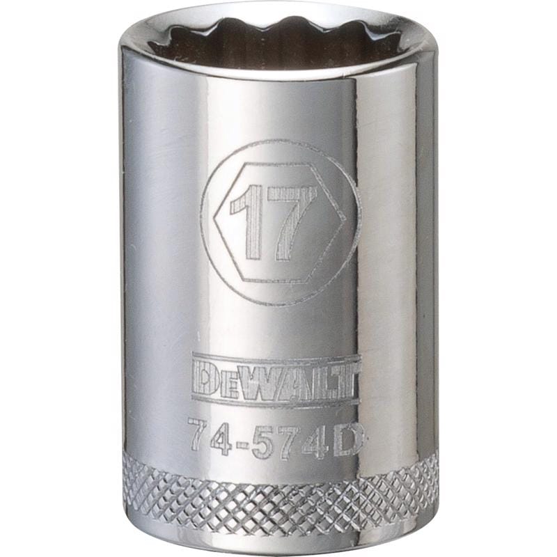 Dewalt DWMT74574OSP 17 mm X 1/2 in. drive Metric 12 Point Socket 1 pc