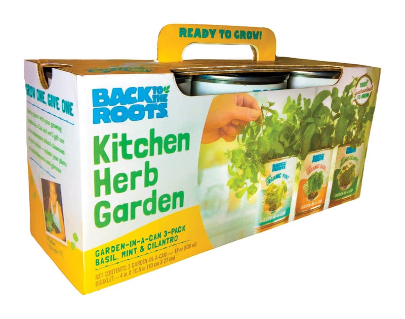 Back to the Roots 22286 Kitchen Herb Garden Assorted Herbs Grow Kit 3 pk