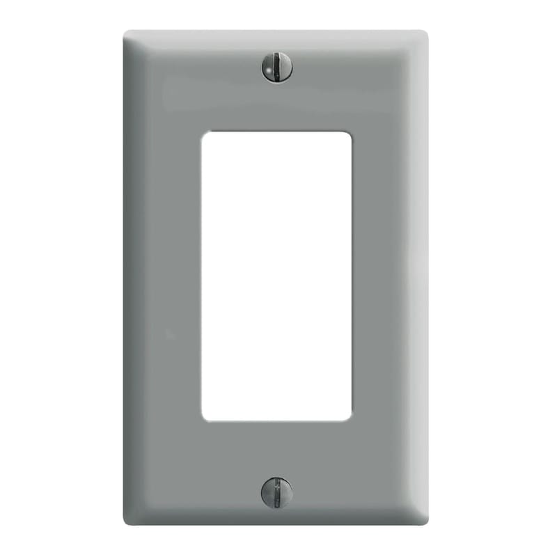 Leviton 80401-GY Decora Gray 1 gang Thermoset Plastic Decorator Wall Plate 1 pk