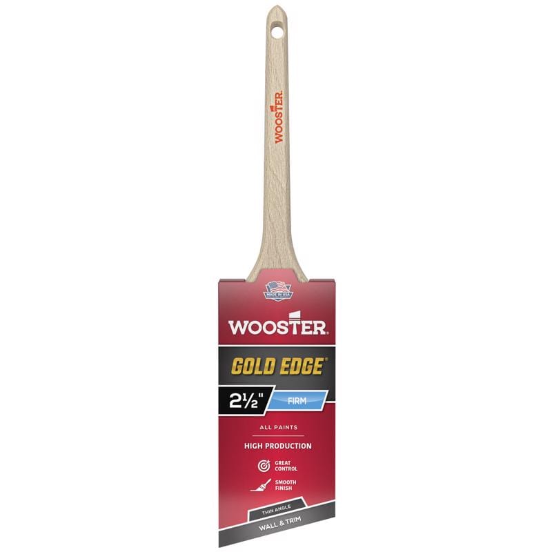 Wooster 5234-2 1/2 Gold Edge 2-1/2 in. Firm Thin Angle Paint Brush