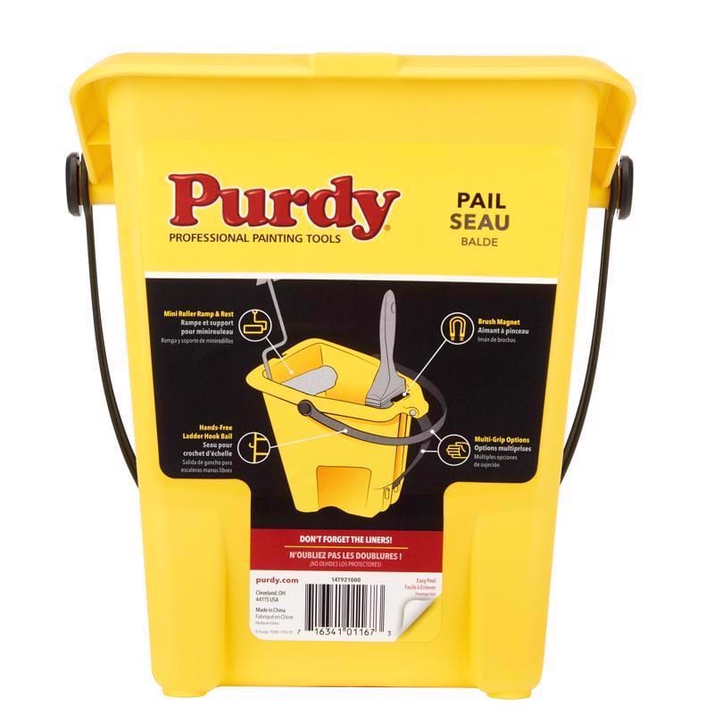 Purdy 14T921000 Pail Yellow 1 qt Plastic