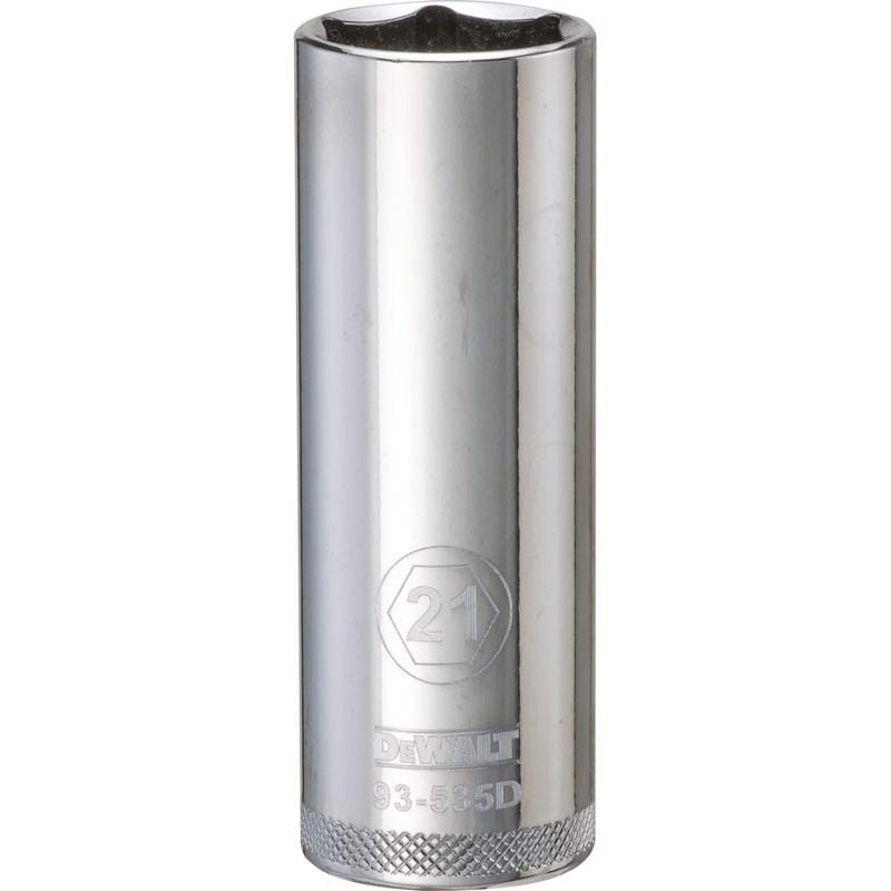 Dewalt DWMT93535OSP 21 mm X 1/2 in. drive Metric 6 Point Deep Socket 1 pc