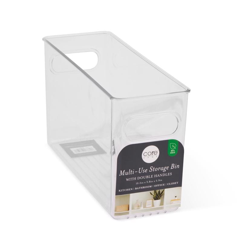 Core Home AC68929 6 in. H X 4 in. W X 10 in. D Storage Box Clear