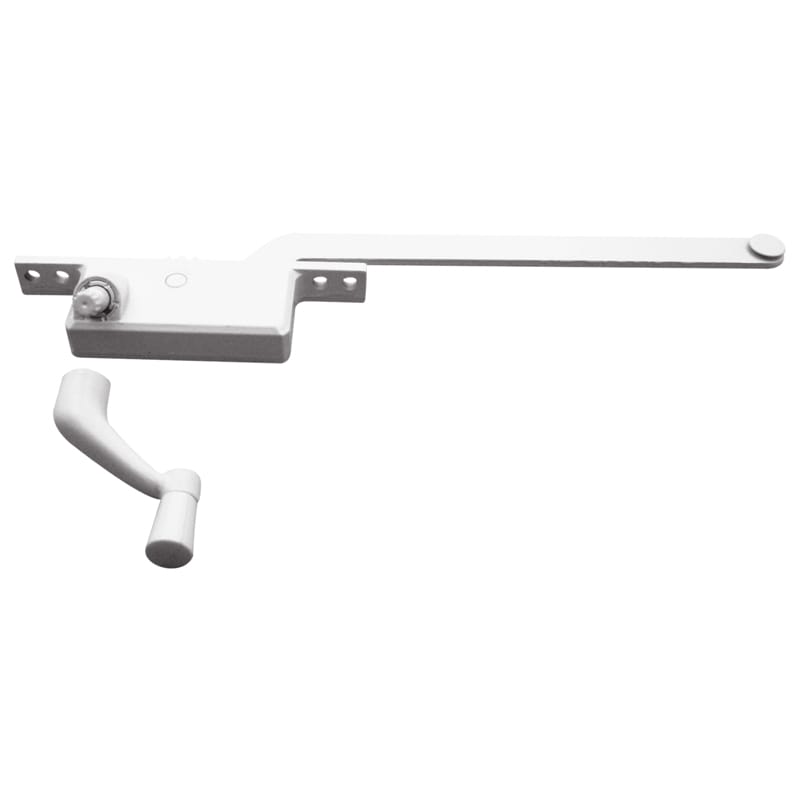 Prime-Line H 3710 White Steel Left Single-Arm Casement Window Operator For Steel Framed Windows