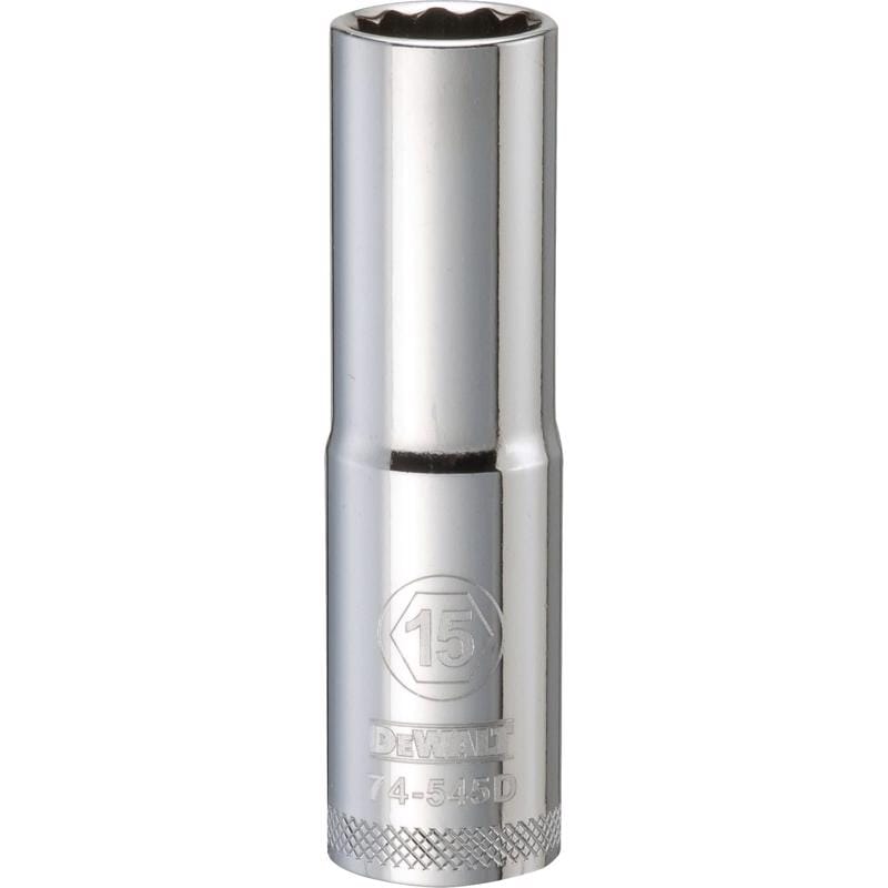 Dewalt DWMT74545OSP 15 mm X 1/2 in. drive Metric 12 Point Deep Socket 1 pc