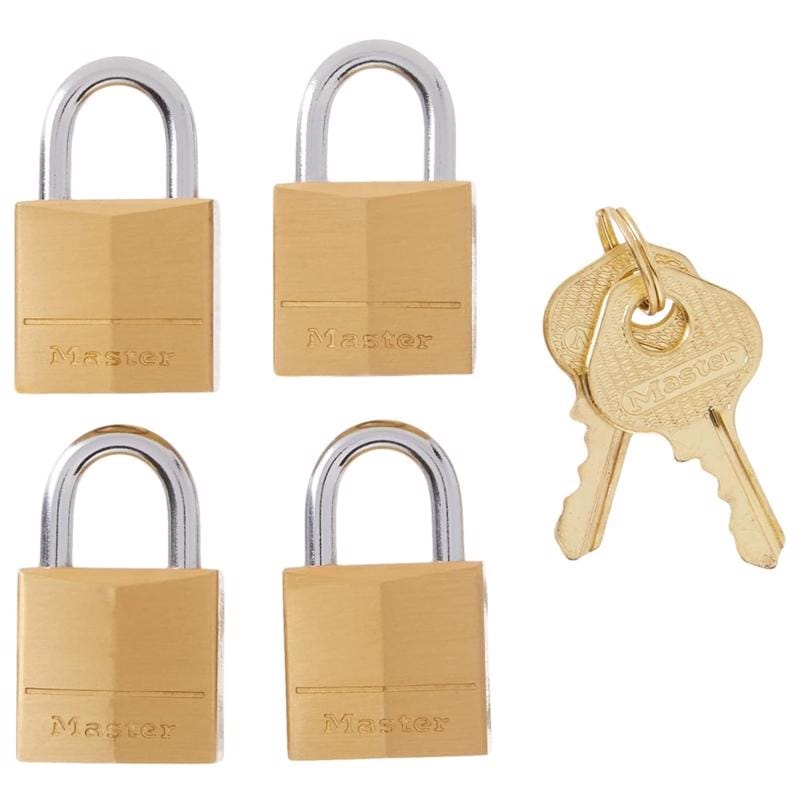 Master Lock 120Q 3/4 in. W Brass Pin Cylinder Exterior Padlock
