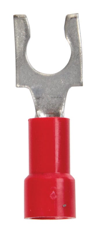 Jandorf 60988 22-18 Ga. Insulated Wire Spade Terminal Red 5 pk